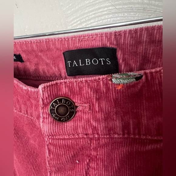 Talbots Embroidered Duck corduroy pants straight leg Size 12 - Picture 2 of 5